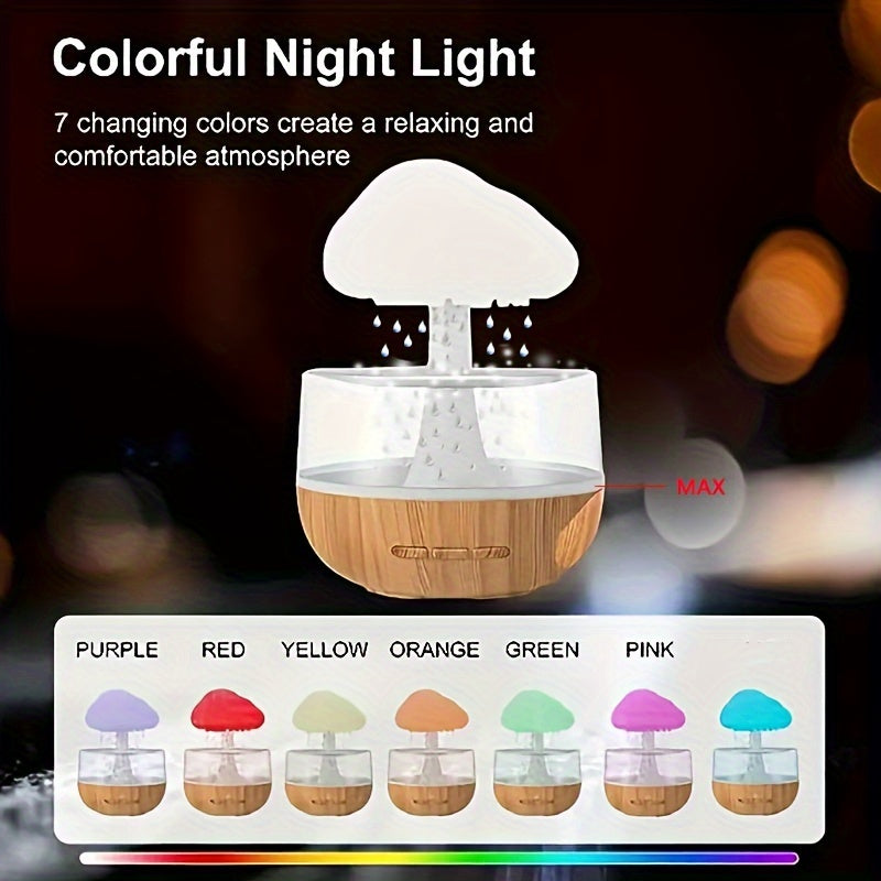 AirBloom Cloud Rain Humidifier & Night Light