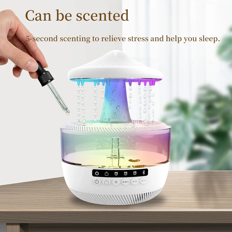 AirBloom Multifunctional Rainfall Humidifier & Night Light Speaker